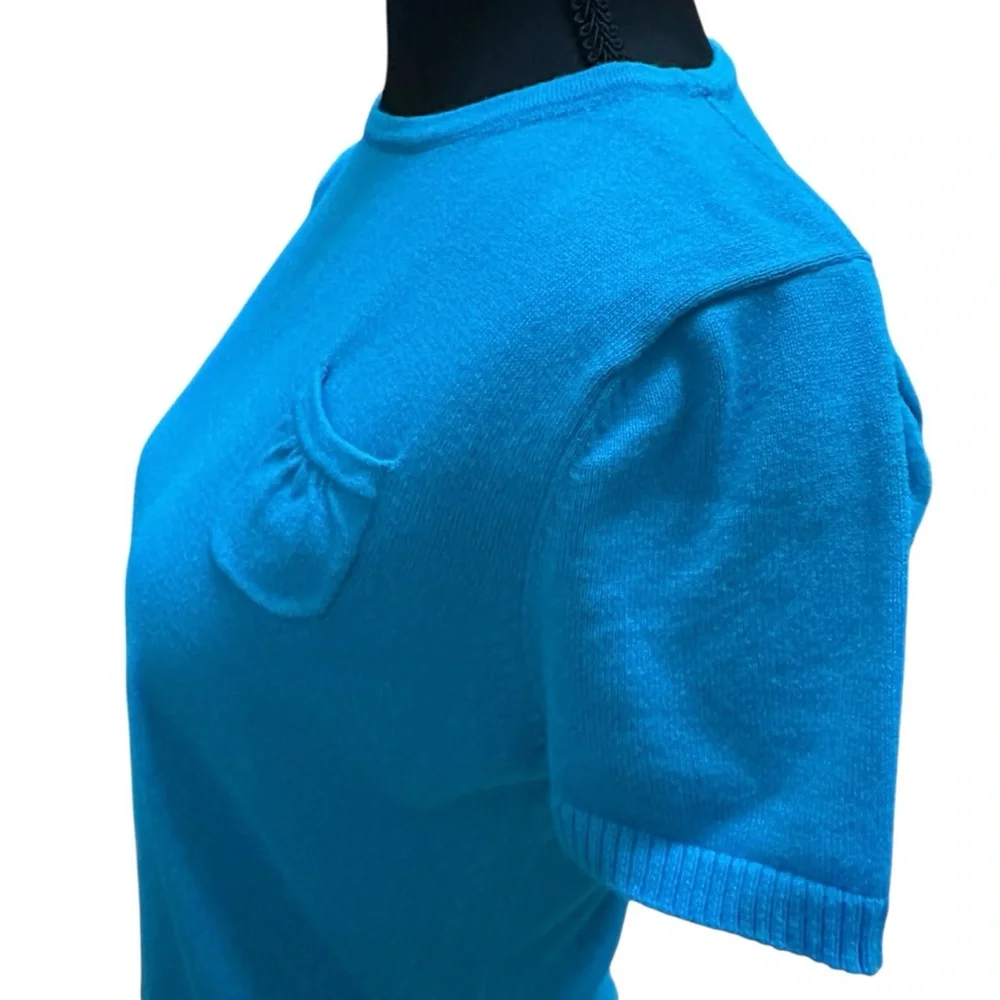 L.L. Bean Vibrant Blue Knit Sweater Top Size S in EUC